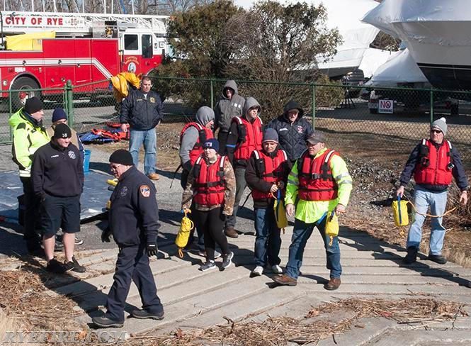 Ice Water Rescue Drill on 2/27/16.  Photo by RFD LT. Lester Millman
